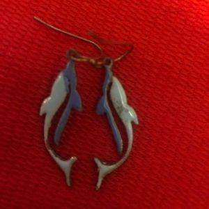 Hand made dolphin earrings